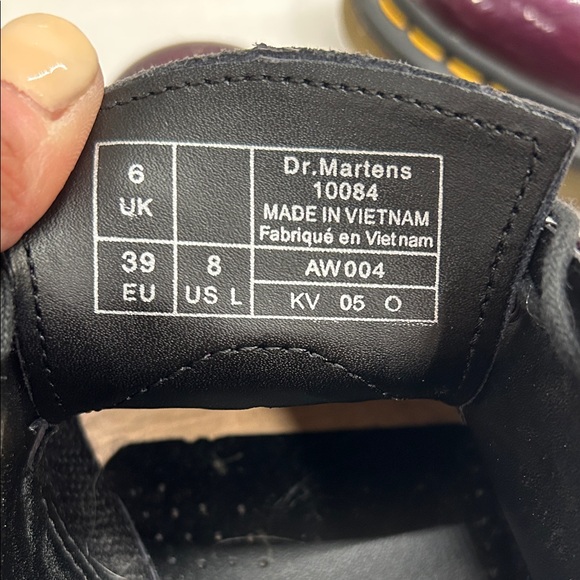 Dr. Martens Vegan 1461 Oxford Shoes Black Rich Purple Patent 8 - Picture 3 of 14